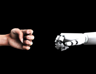 Robot and Human Hand 5