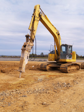 heavy duty equipment at construction site