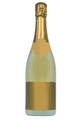 Golden Champagne bottle