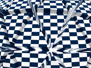 Checker background.