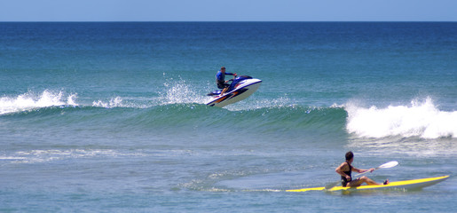 Jetski stunt jump air