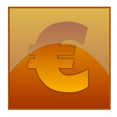 Button Euro orange