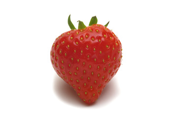 fresh strawberry on white background