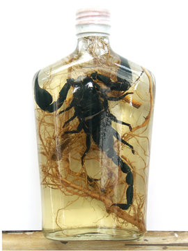 bouteille d'alcool de riz