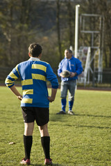 Fototapeta premium face à l'entraîneur