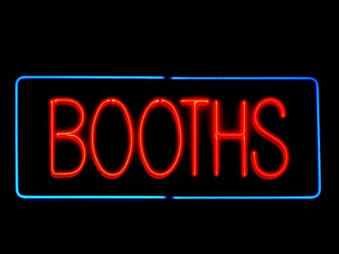 game booths neon sign