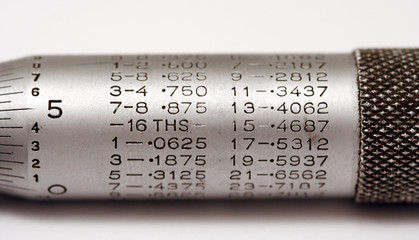 Imperial micrometer barrel