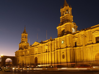 Nocturnal Plaza De Armas and Cathedral – Arequipa