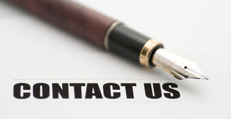 contact us with fountain pen