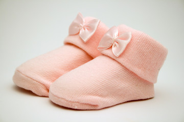 Obraz na płótnie Canvas pink child's socks