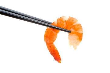 Sushi with chopsticks