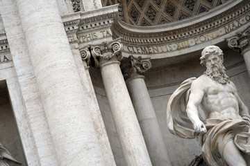 Naklejka premium Trevi Fountain, Detail, Angle