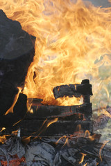 flame on fire