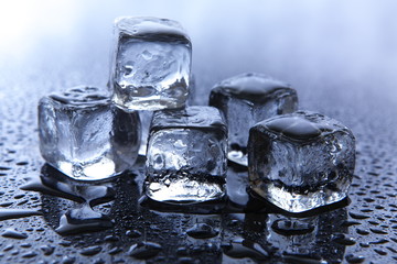 Melting ice cubes