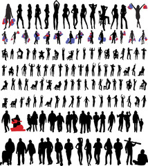 people silhouettes (vectors)