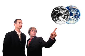 enviromental concept (polution efect on earth)