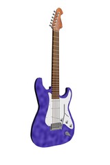 Naklejka premium guitare electrique 3D bleue - info2d3d