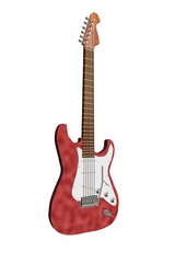 Obraz na płótnie Canvas guitare electrique 3D rouge - info2d3d