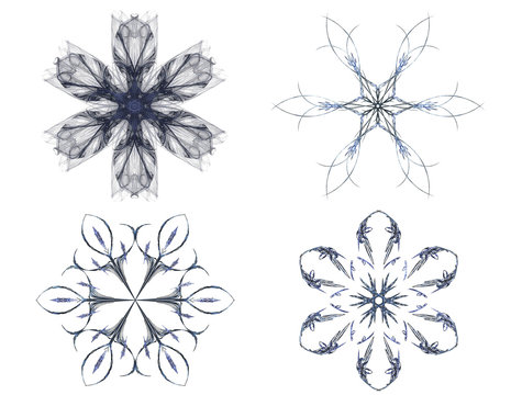 Graceful snowflakes.