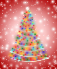 christmas tree in lights