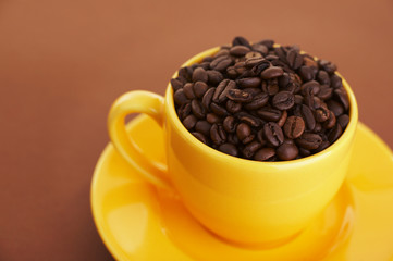 Yellow coffee cup