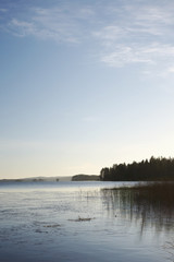 Serinity on autumn day at the lake