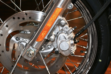 Fototapeta na wymiar Motorcycle wheel