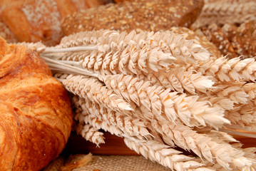 Varied bread display
