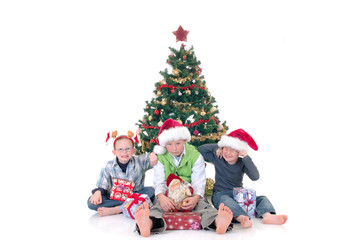 Children around Xmas three
