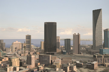 Obraz premium Imaginary city 246