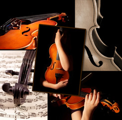 Obraz premium This is a violin themed collage