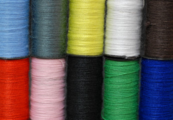 colorful sewing thread
