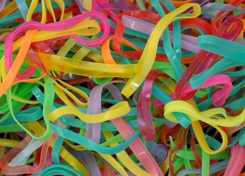 colorful elastic band background © Willee Cole