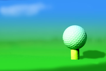 balle de golf sur tee