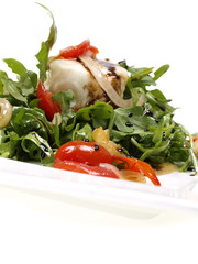 ruccola salat mit ziegenkäse
