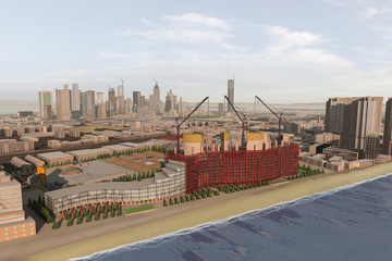 Fototapeta premium Imaginary city 118