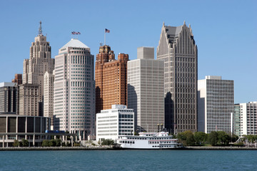 view of Detroit skyline from Windsor, Ontario - 5224311