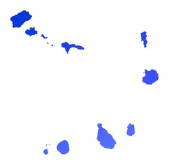blue gradient map of Cape Verde