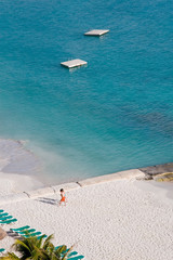 People Enjoying the Beach