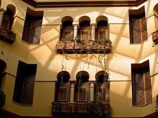 typical arabic balcony, Gammarth, tunisia 