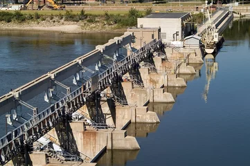 Foto op Plexiglas Dam Lock and dam