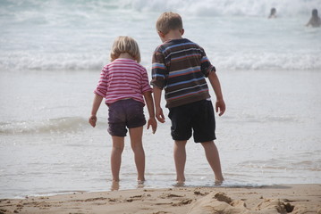 enfants &agrave; la plage