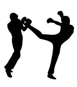 combat savate silhouettes