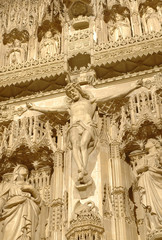 ornate crucifix masonry carving