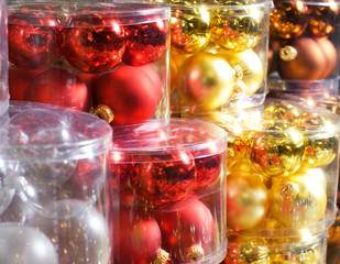 Christmas decorations in a shop