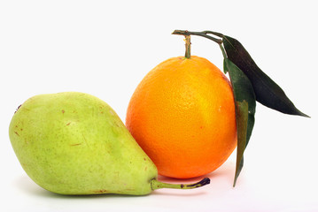 fresh orange and pear