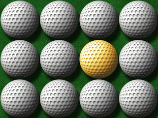 gold golf ball