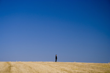 Alone in the field