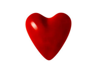 Fototapeta premium Red Heart on White