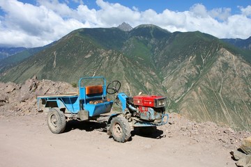 Small chinese tractor in Tibet